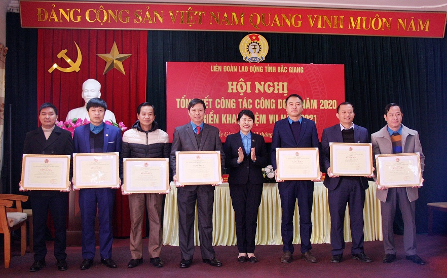 Liên đoàn Lao động tỉnh Bắc Giang tổng kết công tác công đoàn năm 2020,triển khai nhiệm vụ năm 2021