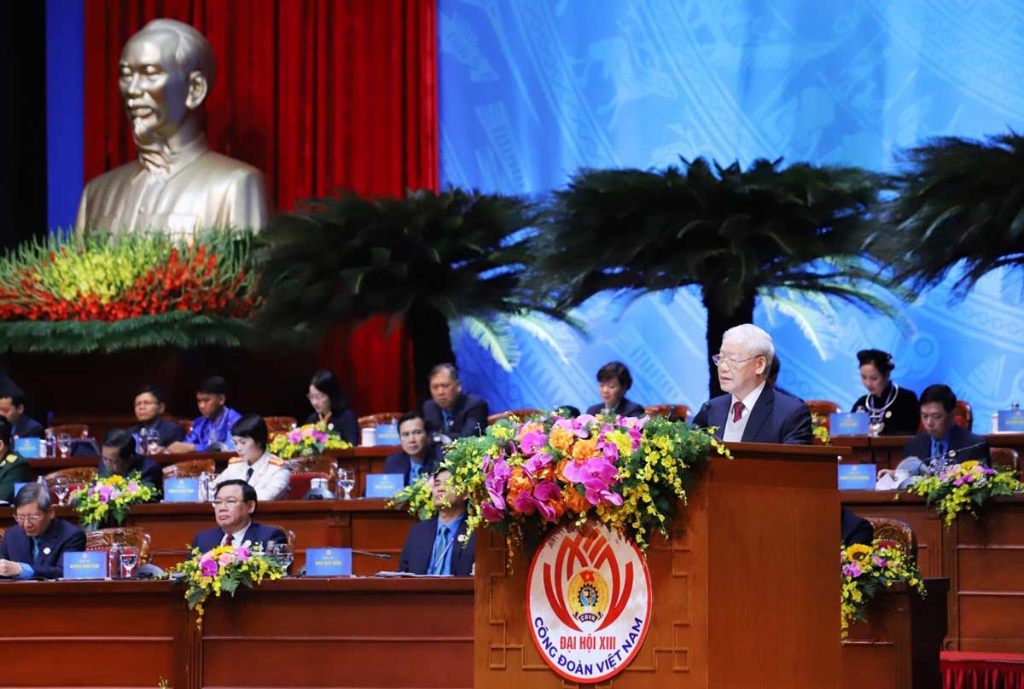 Toàn văn phát biểu của Tổng Bí thư tại Đại hội XIII Công đoàn Việt Nam