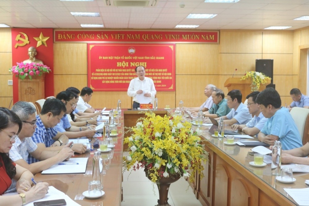 Hội nghị phản biện Dự thảo Nghị quyết Sửa đổi, bổ sung một số điều của Nghị quyết số 47/2022/NQ-HĐND ngày 09/12/2022 của HĐND tỉnh Bắc Giang
